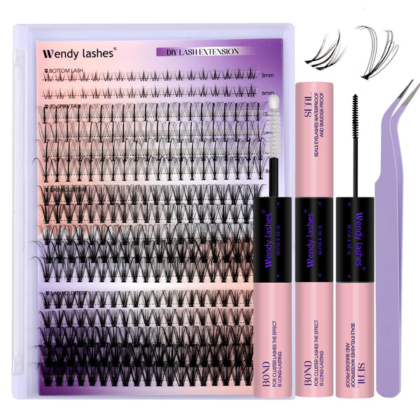 GlamGaze Lash Extensions at Home with Spikes and Bottom Lashes